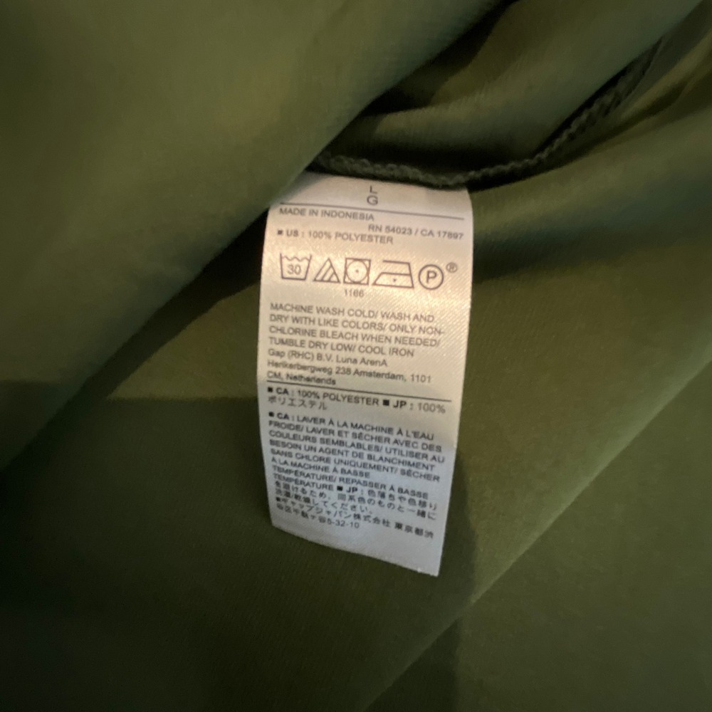 Banana Republic Olive Green Utility Pocket Button Long Sleeve Shirt Womens L - Picture 8 of 9